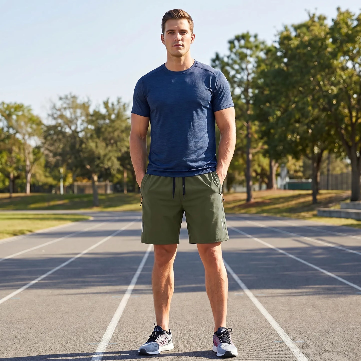 ๐ Men's 5-Pack Quick-Dry Shorts โ Lightweight Breathable Athletic & Casual Shorts