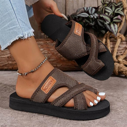 Dressy Sandals Wedge Shoes Slip On Dressy Summer Comfortable Slides Sandals Lightweight Platform Shoes Size 8.5