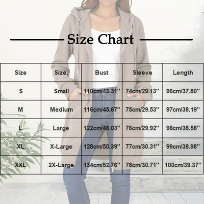 Long Hoodies for Women Zip Up Double Zipper Fleece Jacket Tunic Sweatshirts Fall Winter Fashion Clothes