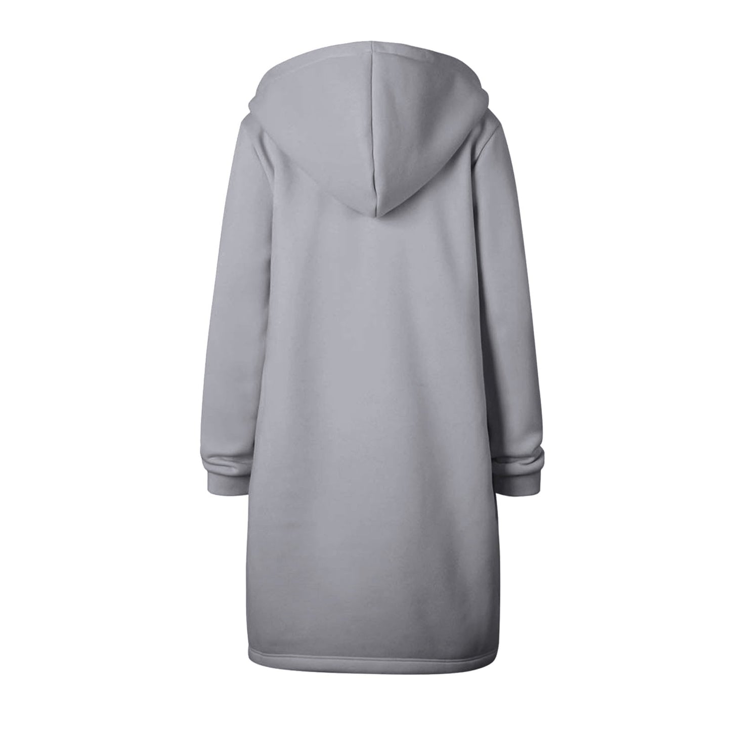 Long Hoodies for Women Zip Up Double Zipper Fleece Jacket Tunic Sweatshirts Fall Winter Fashion Clothes