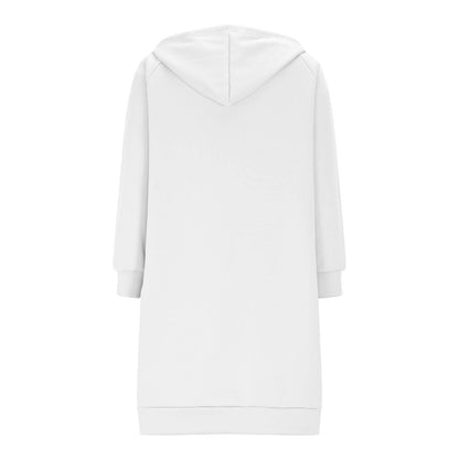 Long Hoodies for Women Zip Up Double Zipper Fleece Jacket Tunic Sweatshirts Fall Winter Fashion Clothes