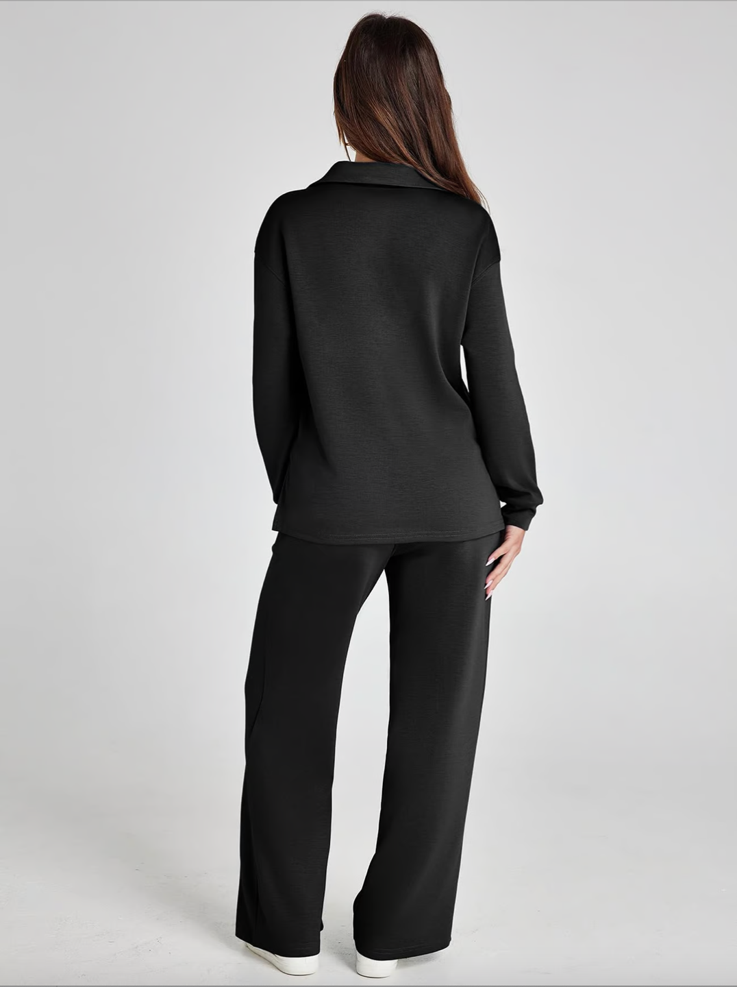 Lightweight Two Piece Polo Collar Lounge Set