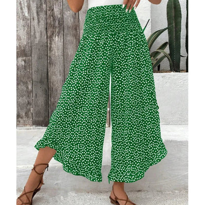 Black and White Elastic Waistband Pants