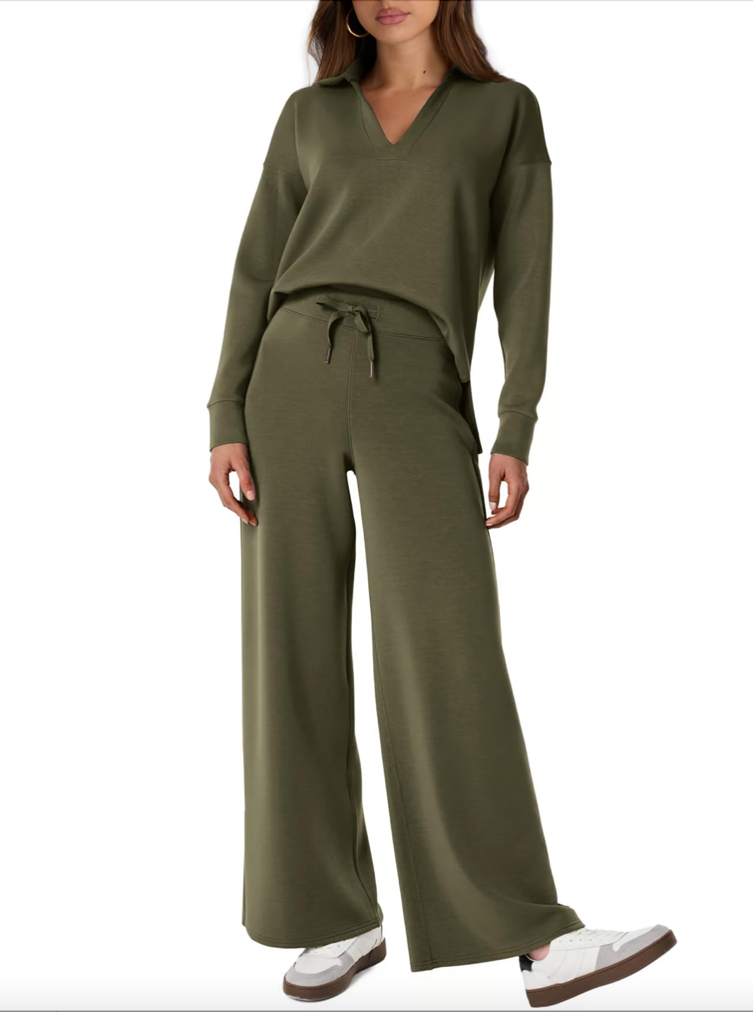 Lightweight Two Piece Polo Collar Lounge Set