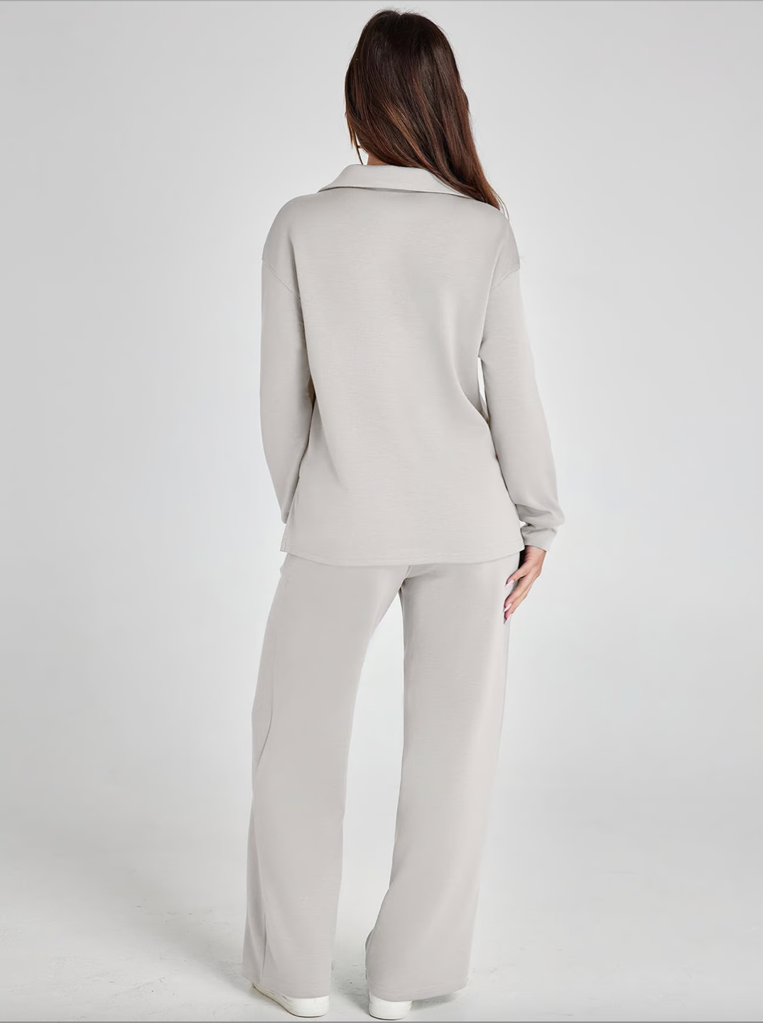Lightweight Two Piece Polo Collar Lounge Set