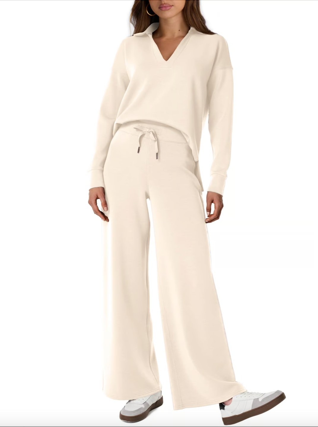 Lightweight Two Piece Polo Collar Lounge Set