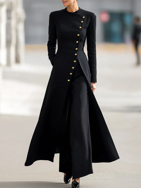 Elegant Long Blazer And Trousers Set