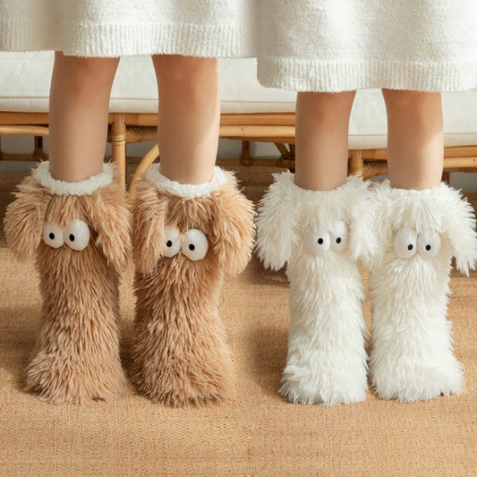 Size Fluffy Monster Indoor Slipper Socks