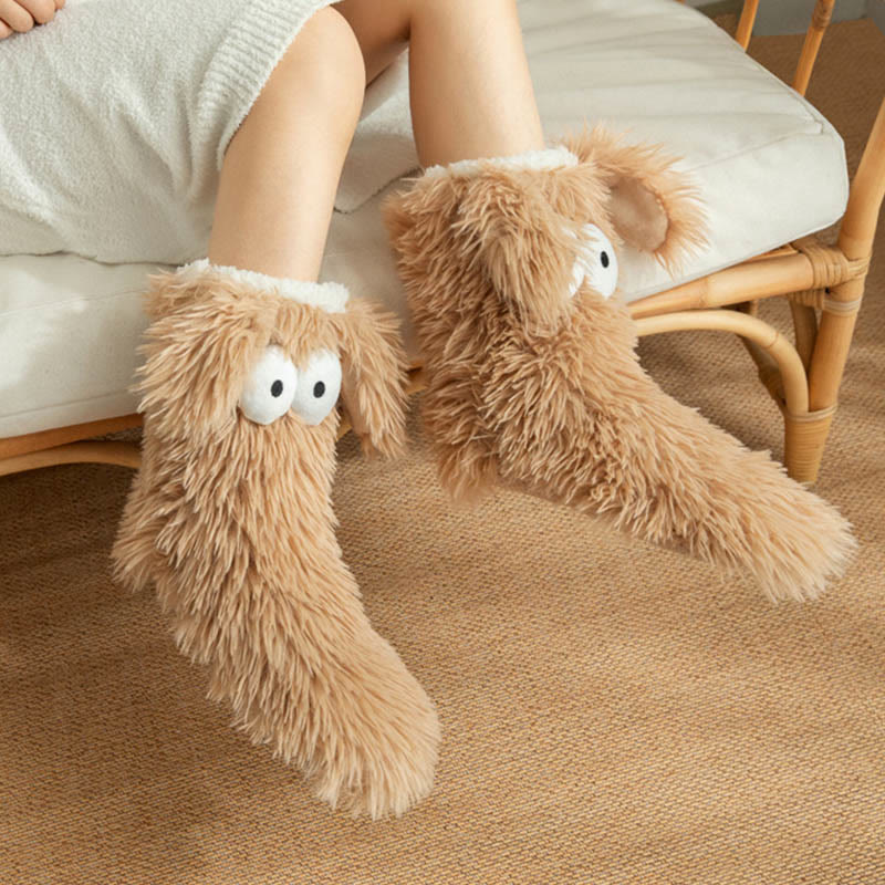 Size Fluffy Monster Indoor Slipper Socks