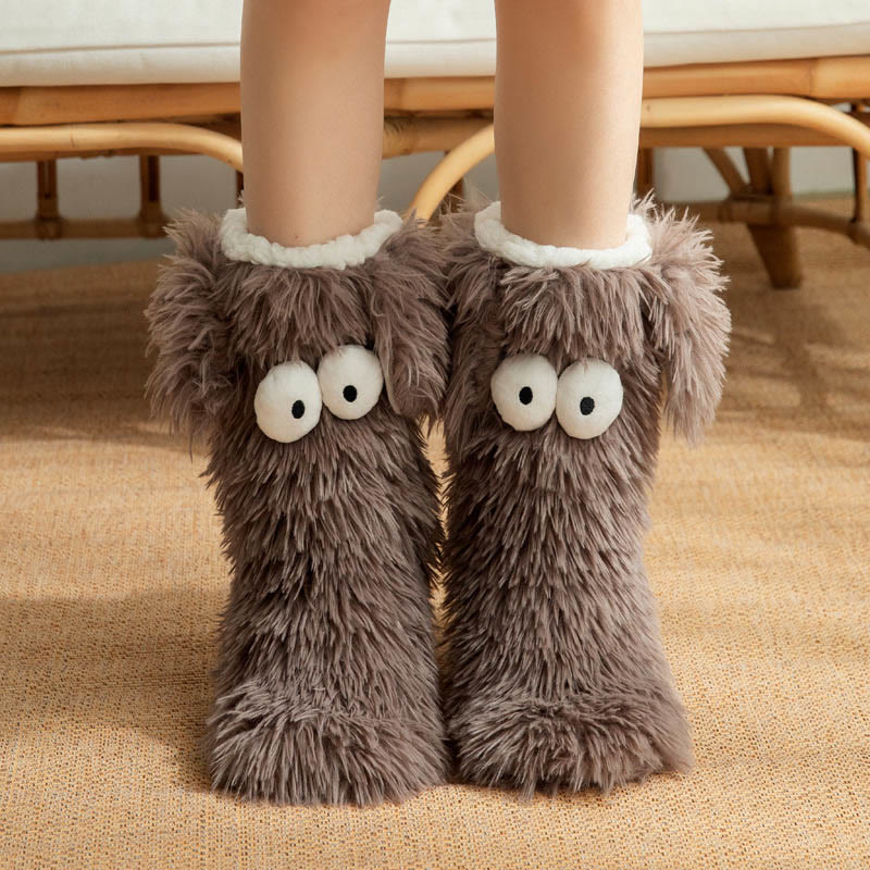 Size Fluffy Monster Indoor Slipper Socks