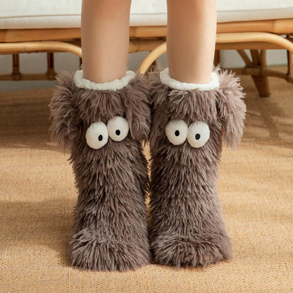 Size Fluffy Monster Indoor Slipper Socks