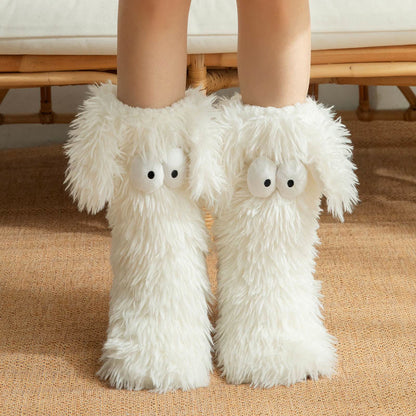 Size Fluffy Monster Indoor Slipper Socks