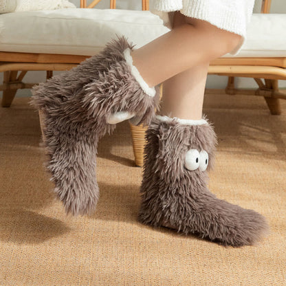Size Fluffy Monster Indoor Slipper Socks
