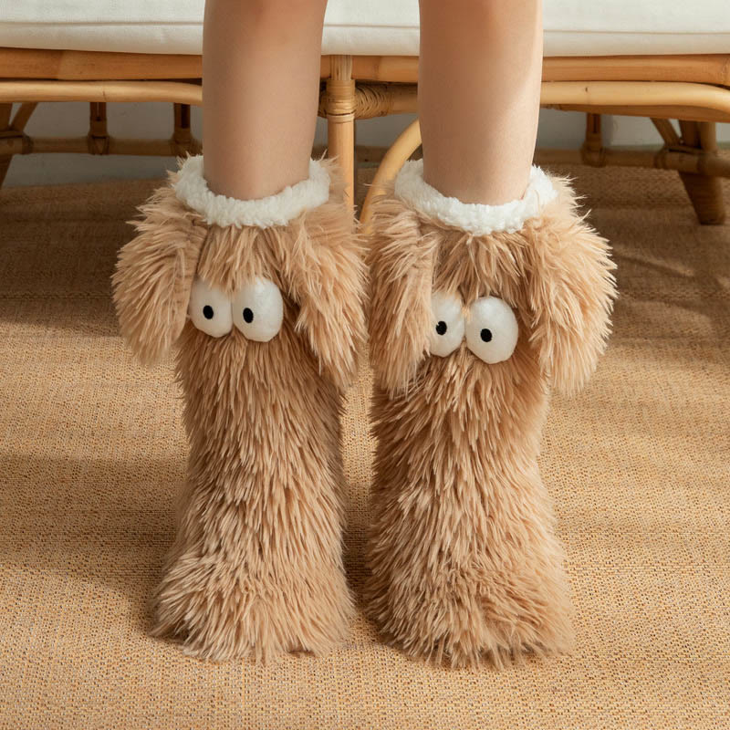 Size Fluffy Monster Indoor Slipper Socks