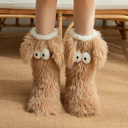 Size Fluffy Monster Indoor Slipper Socks
