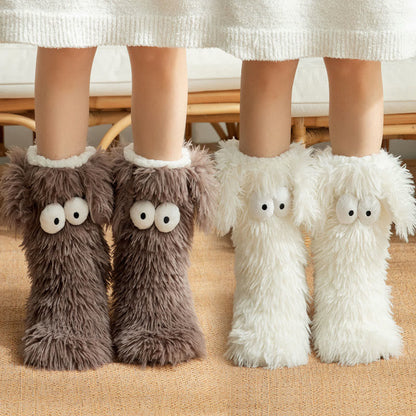 Size Fluffy Monster Indoor Slipper Socks