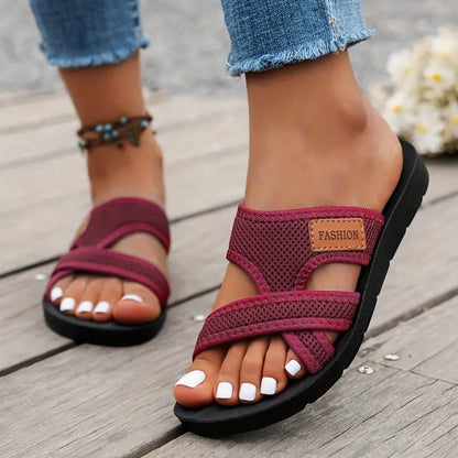 Dressy Sandals Wedge Shoes Slip On Dressy Summer Comfortable Slides Sandals Lightweight Platform Shoes Size 8.5