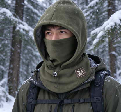 One-piece warm mask hat, Outdoor cycling windproof warm hat with neck mask