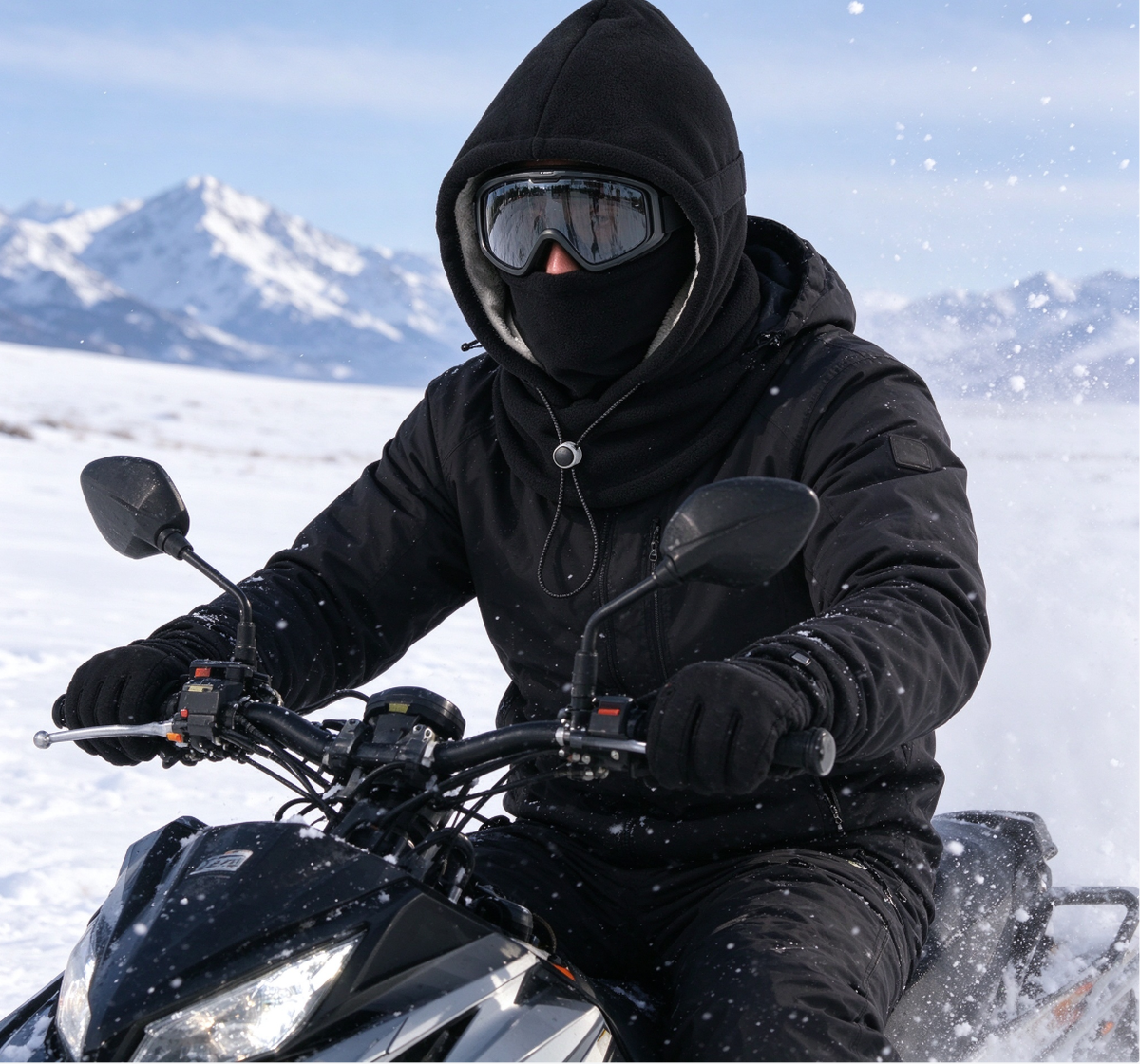 One-piece warm mask hat, Outdoor cycling windproof warm hat with neck mask