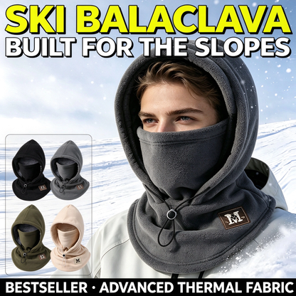 One-piece warm mask hat, Outdoor cycling windproof warm hat with neck mask