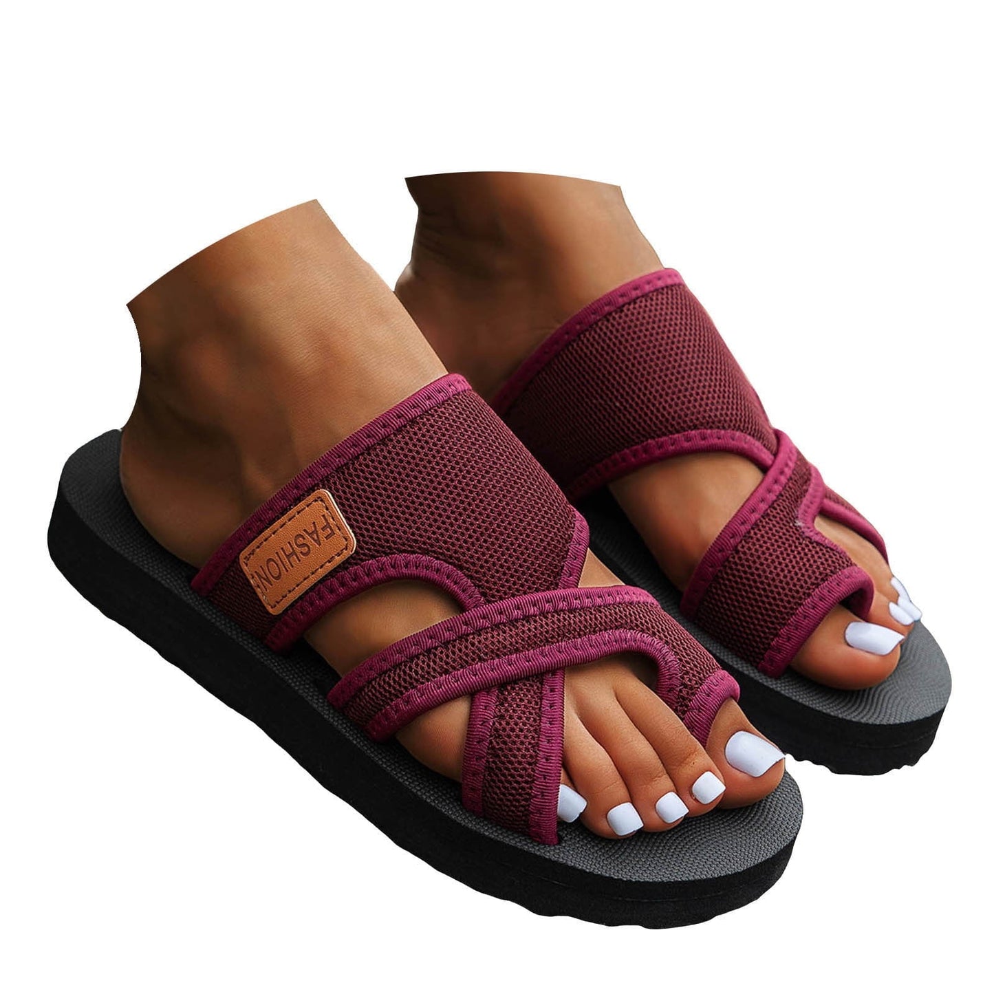 Dressy Sandals Wedge Shoes Slip On Dressy Summer Comfortable Slides Sandals Lightweight Platform Shoes Size 8.5