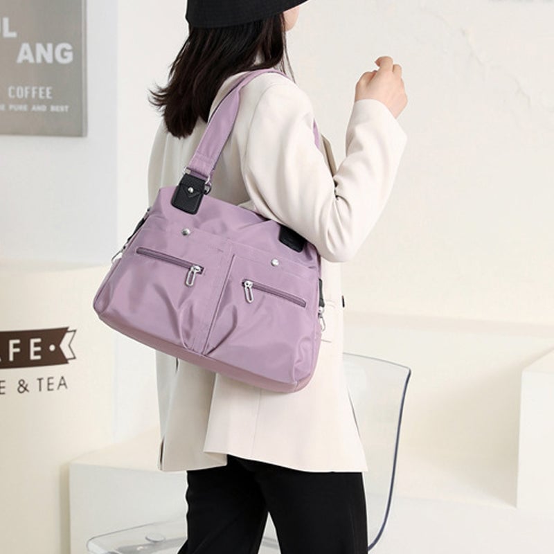 Large Capacity Waterproof Multi Pocket Nylon Shoulder Bag