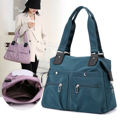 Large Capacity Waterproof Multi Pocket Nylon Shoulder Bag