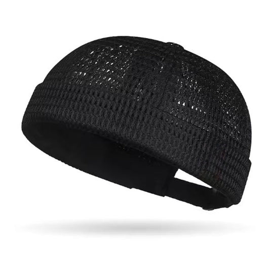 🔥Men’s Breathable Brimless Docker Hat – Lightweight Mesh Skull Cap for Summer Outdoor Wear