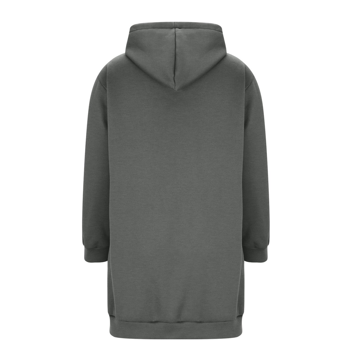 Long Hoodies for Women Zip Up Double Zipper Fleece Jacket Tunic Sweatshirts Fall Winter Fashion Clothes