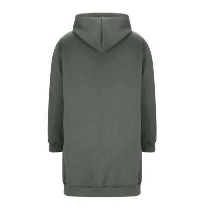 Long Hoodies for Women Zip Up Double Zipper Fleece Jacket Tunic Sweatshirts Fall Winter Fashion Clothes