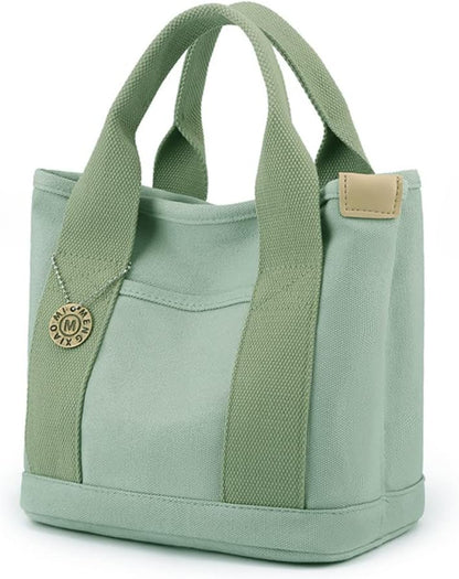 Small Tote Bag for Women Wear Resistant Zipper Handbag with Short Handles for Daily Casual Travel