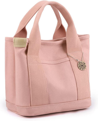Small Tote Bag for Women Wear Resistant Zipper Handbag with Short Handles for Daily Casual Travel