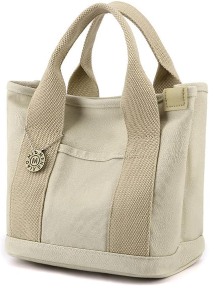 Small Tote Bag for Women Wear Resistant Zipper Handbag with Short Handles for Daily Casual Travel