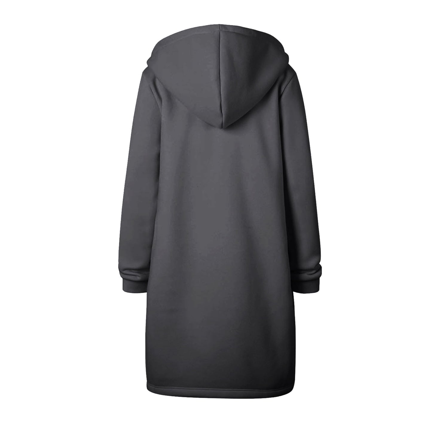 Long Hoodies for Women Zip Up Double Zipper Fleece Jacket Tunic Sweatshirts Fall Winter Fashion Clothes