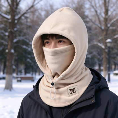 One-piece warm mask hat, Outdoor cycling windproof warm hat with neck mask