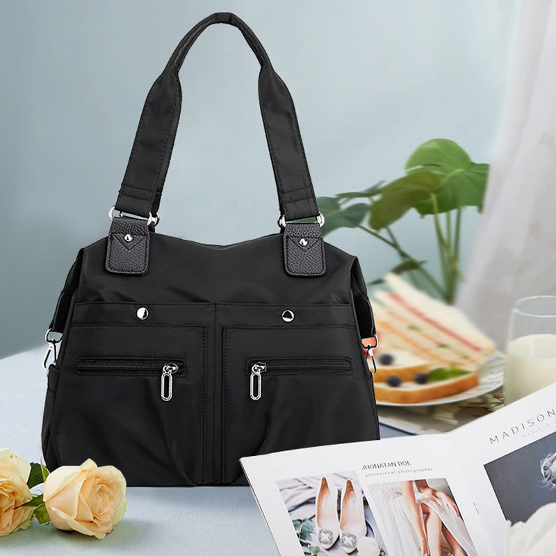 Large Capacity Waterproof Multi Pocket Nylon Shoulder Bag