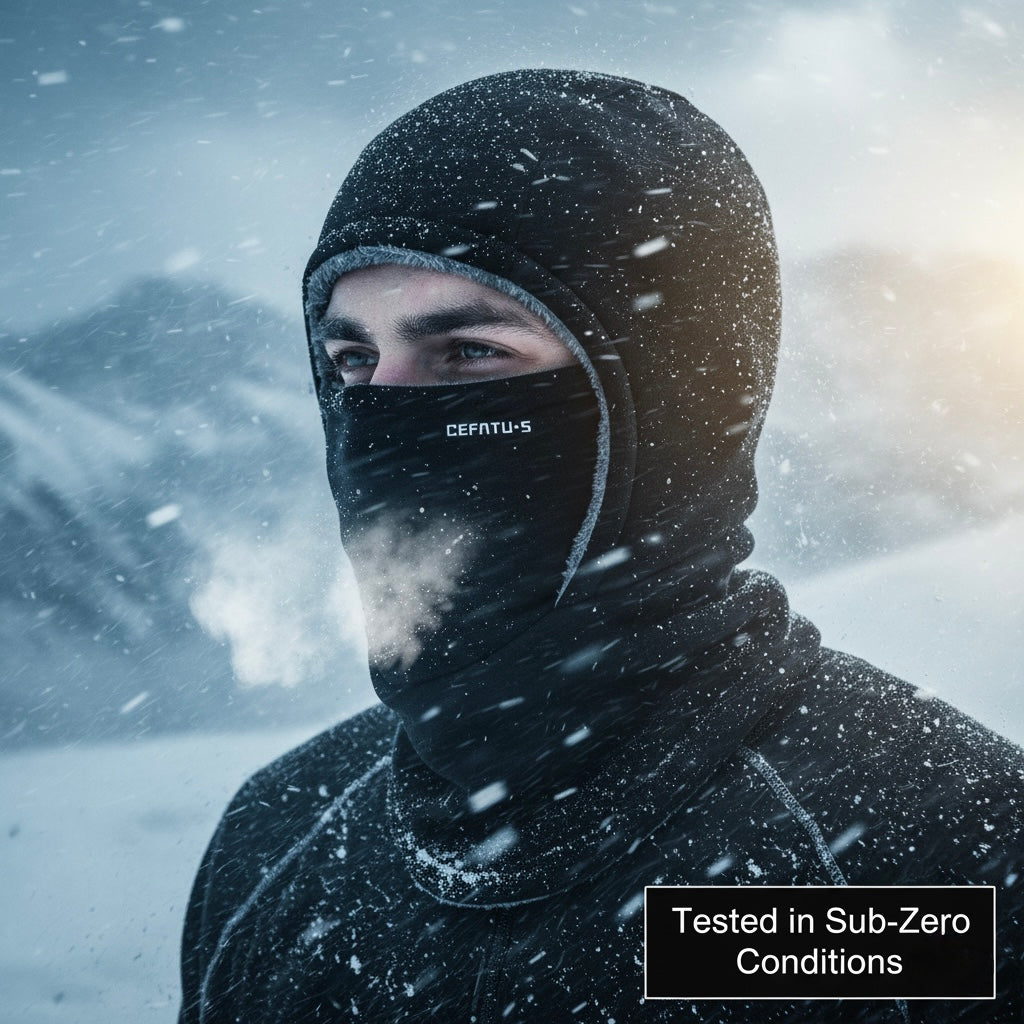 Thermal headgear - a windproof, three-in-one winter hat that combines the functions of a mask and neck warmth preservation.