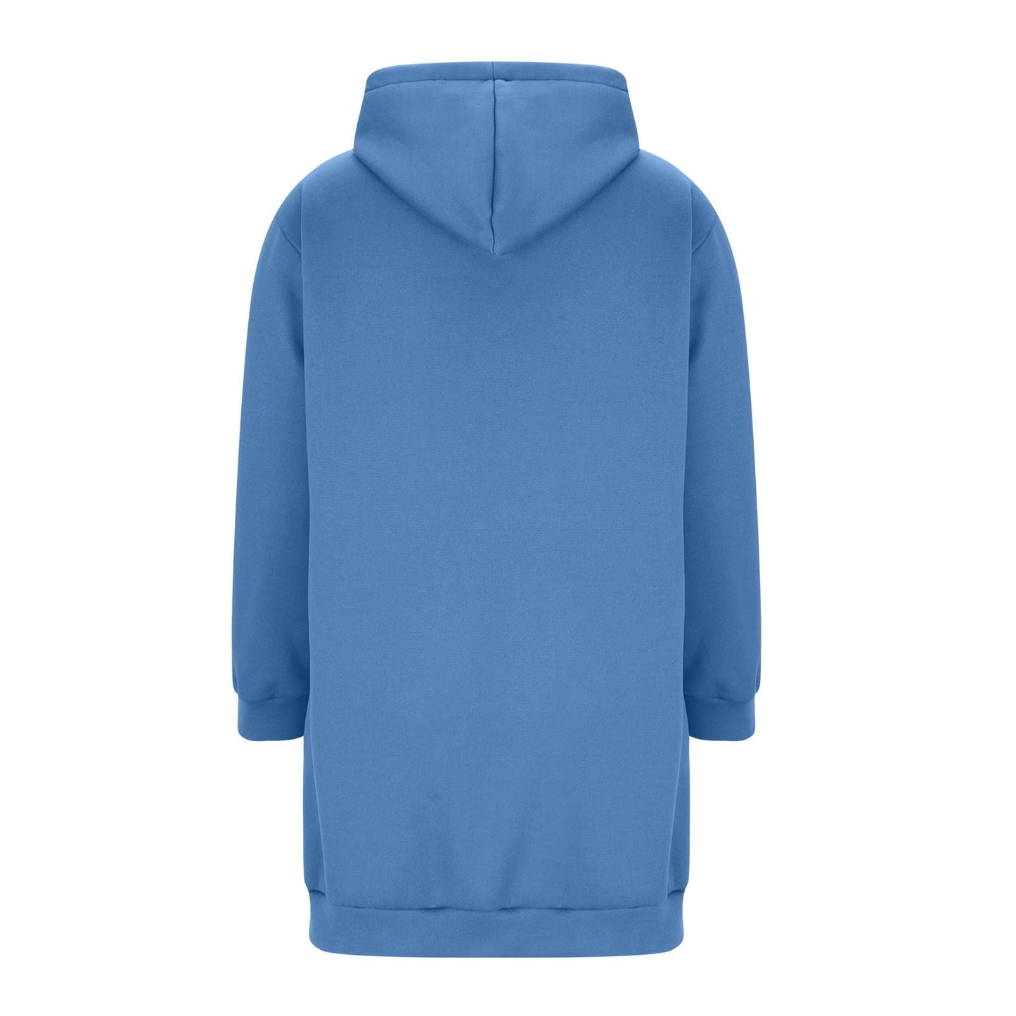 Long Hoodies for Women Zip Up Double Zipper Fleece Jacket Tunic Sweatshirts Fall Winter Fashion Clothes