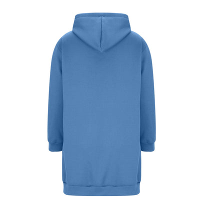 Long Hoodies for Women Zip Up Double Zipper Fleece Jacket Tunic Sweatshirts Fall Winter Fashion Clothes