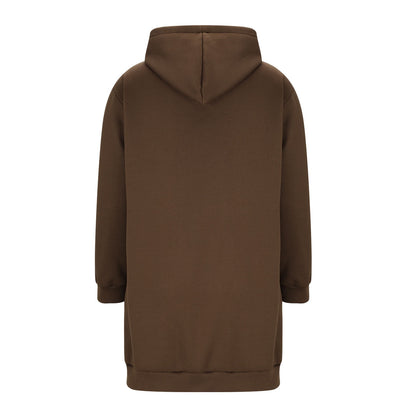 Long Hoodies for Women Zip Up Double Zipper Fleece Jacket Tunic Sweatshirts Fall Winter Fashion Clothes