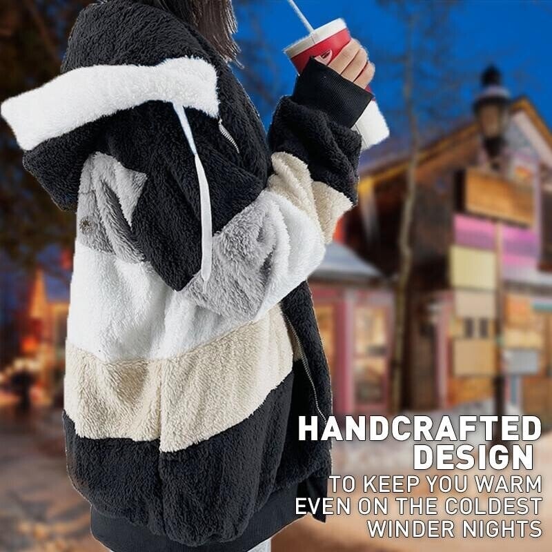 🎅Early Christmas Sale -49% OFF-🐑Contrasting Lamb Wool Padded Coat🎁