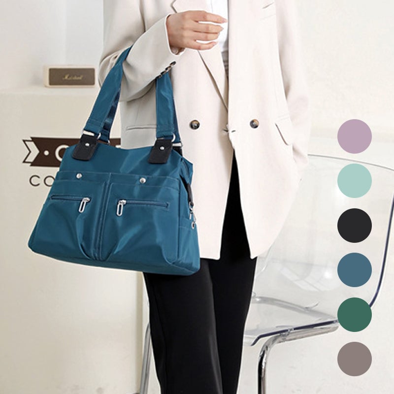 Large Capacity Waterproof Multi Pocket Nylon Shoulder Bag