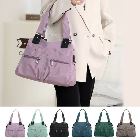 Large Capacity Waterproof Multi Pocket Nylon Shoulder Bag