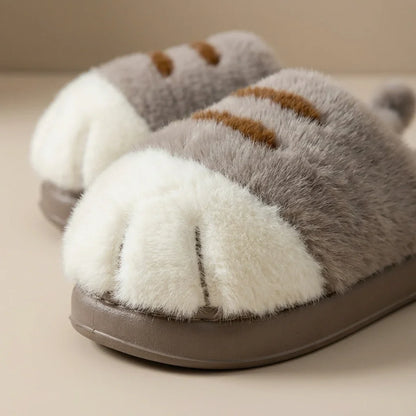 Cat Paw Plush Slippers - Limited Time Offer