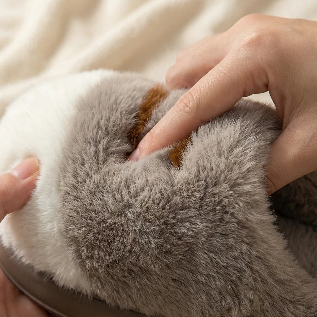 Cat Paw Plush Slippers - Limited Time Offer