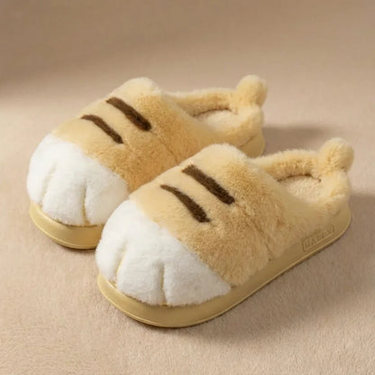 Cat Paw Plush Slippers - Limited Time Offer