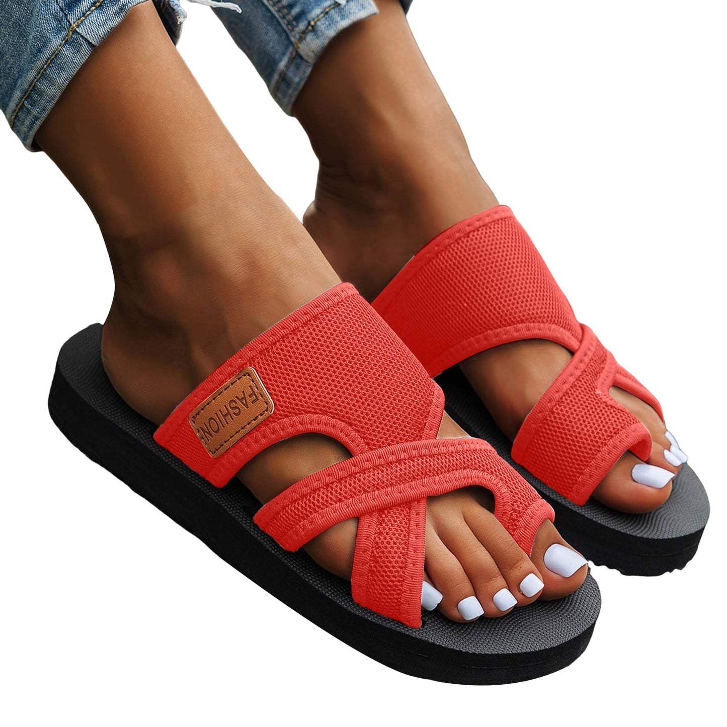 Dressy Sandals Wedge Shoes Slip On Dressy Summer Comfortable Slides Sandals Lightweight Platform Shoes Size 8.5