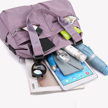 Large Capacity Waterproof Multi Pocket Nylon Shoulder Bag
