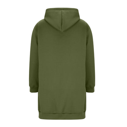 Long Hoodies for Women Zip Up Double Zipper Fleece Jacket Tunic Sweatshirts Fall Winter Fashion Clothes